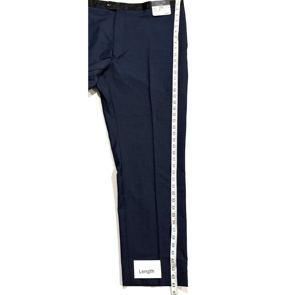Pronto Uomo Platinum Modern Fit Suit Separates Tuxedo Pants 48Lx32W Wool Blend